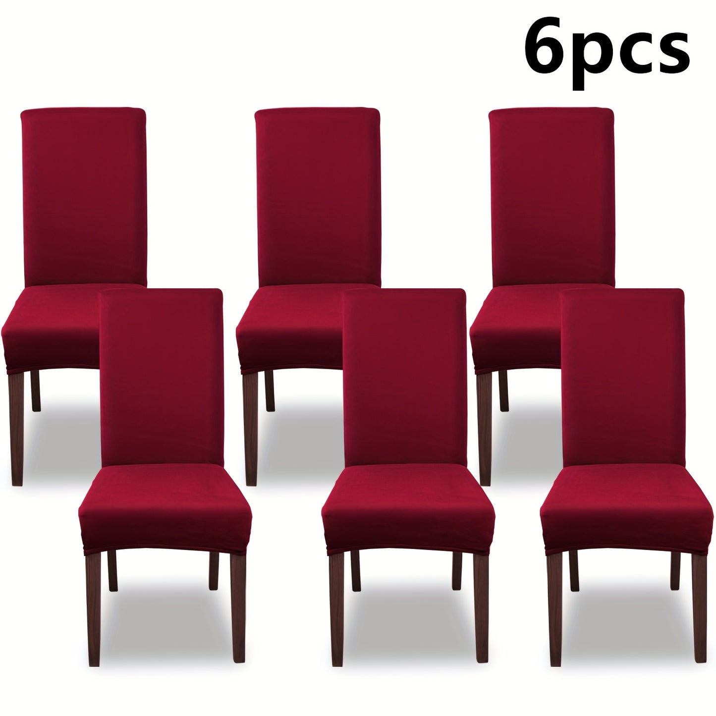 4pcs/6pcs Sliky Fiber Fabric Elastic Home Kitchen Chair Covers, 4/6pcs Set Milk Elastic Home Kitchen Dining Chair Slipcover, Chair Cover, Furniture Protector for Wedding Office Living Room Hotel, Home Decoration, Wedding Season