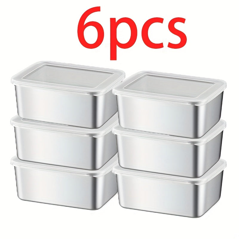 2/ 3 Sets of Stainless Steel Baking Trays with Portable Lids, Large Capacity, Suitable for Family Gatherings, Barbecues, Bread Desserts, Outdoor Camping Plates, Seafood And Buffets