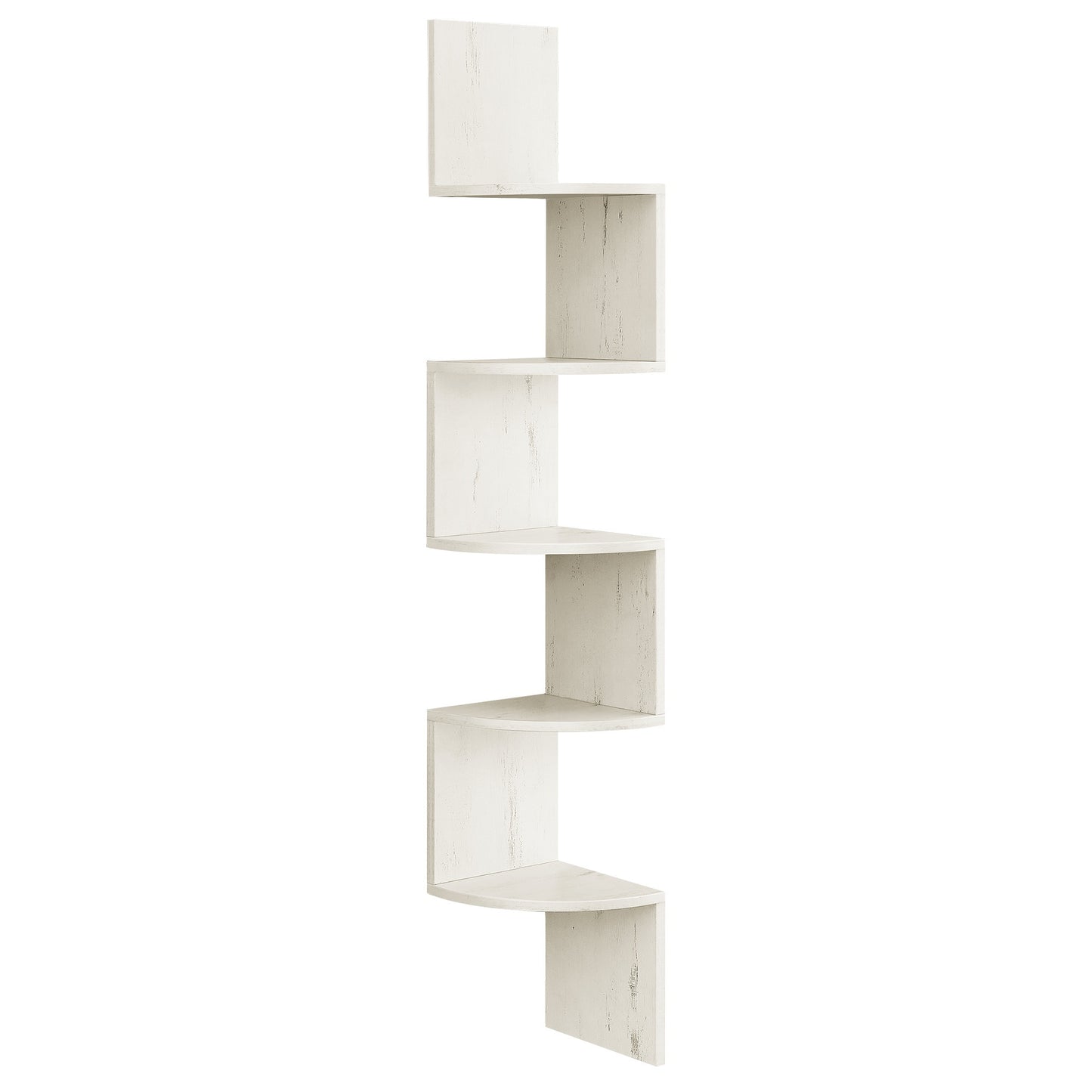 5-Tier Corner Floating Shelf Wall Mount - Space Saving Storage Rack for Bedroom, Living Room, Radial Display Organizer Easy Install (7.48*7.48*49.21inch), Wall Shelves for Display, Shelf for Living Room, Wall Shelves