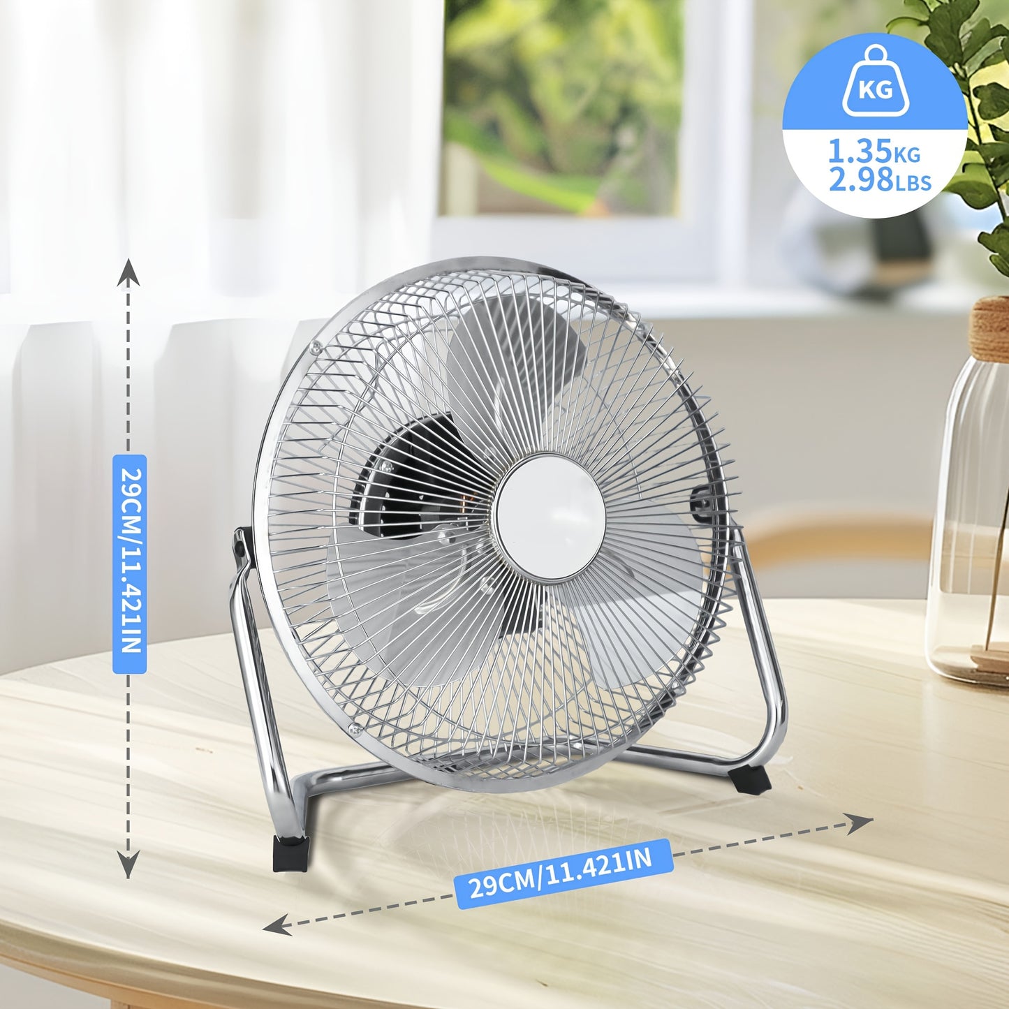 4/9/14/20 Inch High Velocity Industrial Floor Fan, 3-Speed Heavy Duty Metal Cradle Floor Fans with 360° Tilt for Warehouse, Workshop, Garage, Factory And Basement, Black & Blue