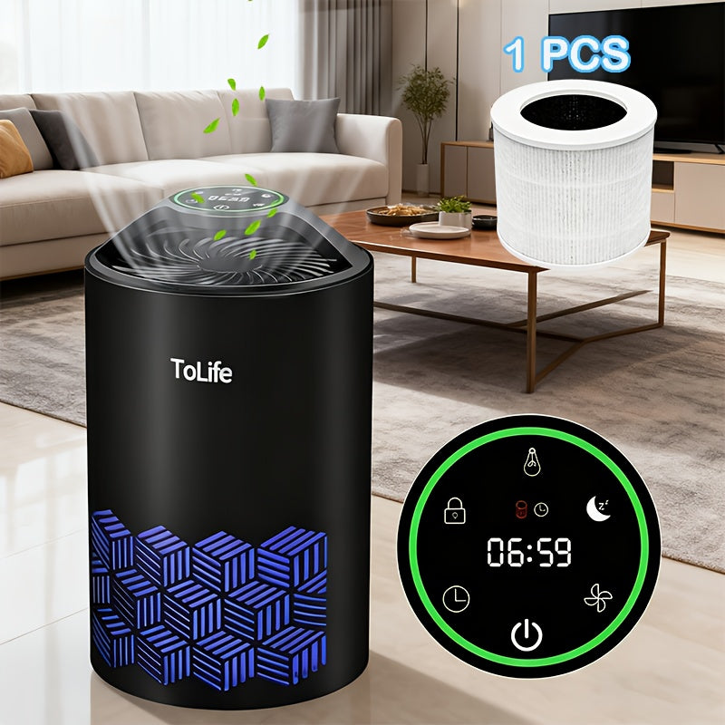 H13 True HEPA Air Purifier, 25dB Ultra-Quiet, For Bedroom, Pets, Smoke, Dust, Odors, With Scent Diffuser, Large Room Use, Ideal Gift For Family, Friends, Housewarming