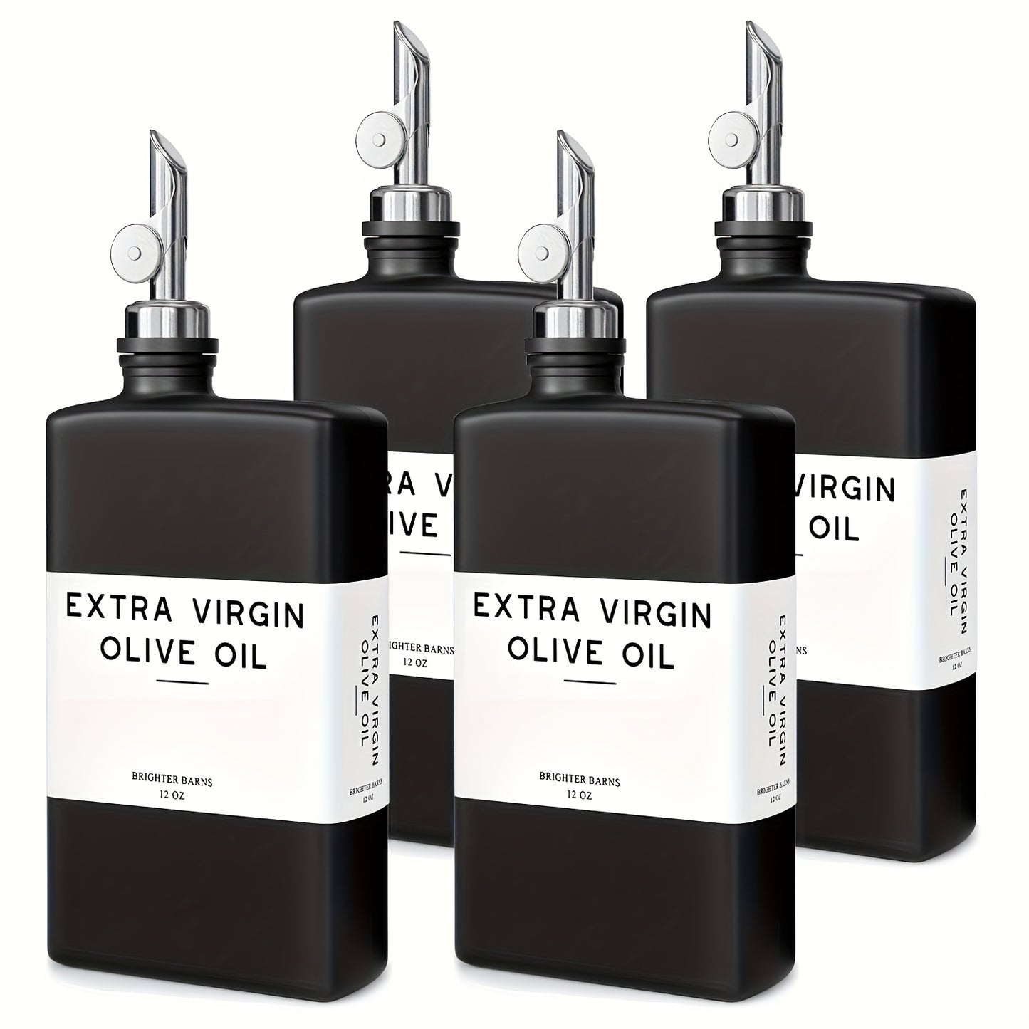 Glass Olive Oil Dispenser for Kitchen, Oil And Vinegar Dispenser Set, Glass Olive Oil Dispenser Bottle, Soy Sauce Dispenser, Coffee Syrup Bottles, 2 Pack, 4 Pack