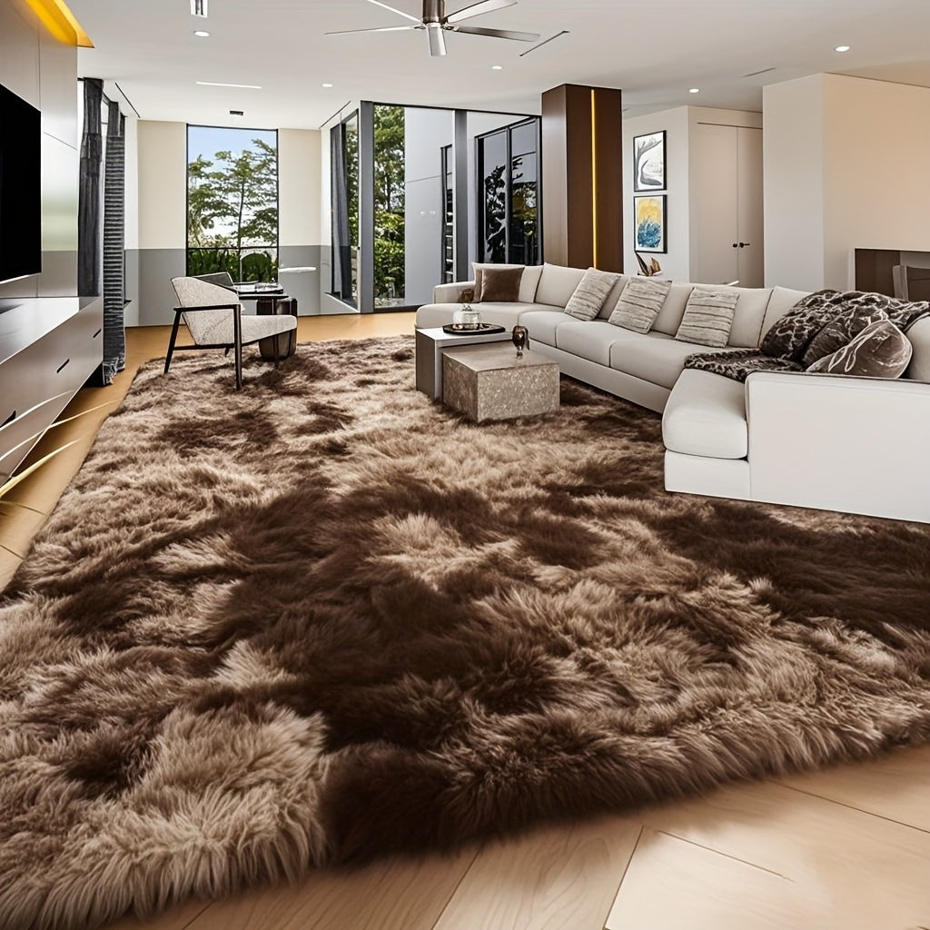 An 8X10 Feet Luxurious Plush Rug Designed for The Living Room, Featuring a Fuzzy Texture, This Large Area Rug Is Fluffy, Modern, And Non-Slip, Making It Perfect for Bedrooms, Study Rooms, Teen Dorms, And As a Home Decor Item Or Christmas Gift