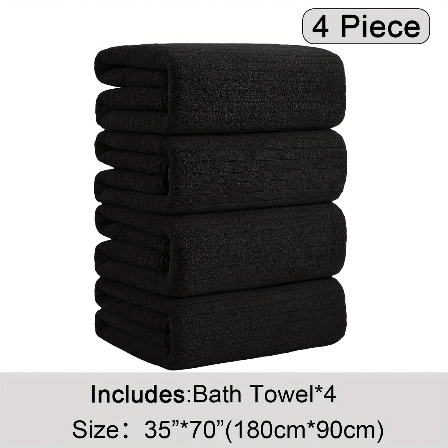 4 Pack Oversized Bath Towels Set, 35"x70" Extra Large Towel Microfiber Absorbent XL Bath Sheet Super Soft Bathroom Towels Set Quick Plus Size Shower Towels for Family Hotel