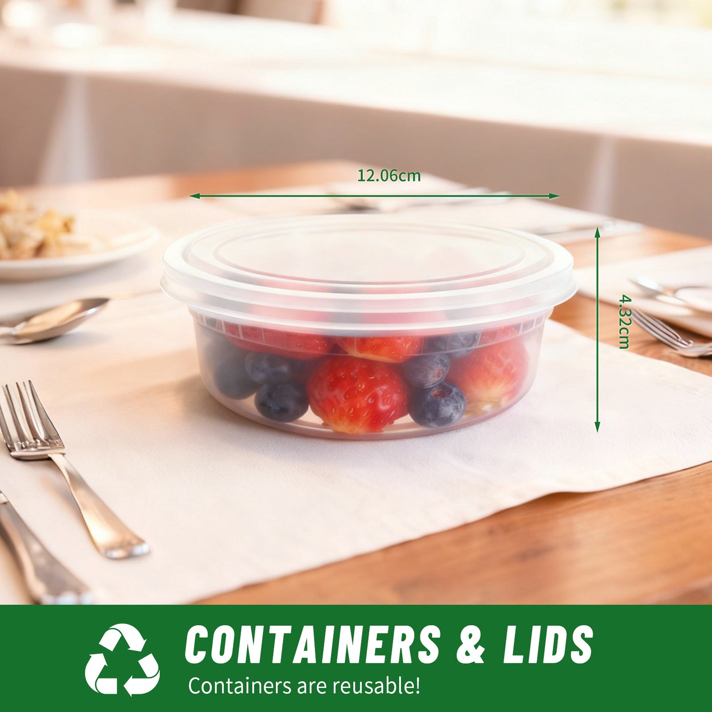 48pcs(24 Containers & 24 Lids) 8oz BPA-Free Durable Leakproof Deli Containers with Lids Set - Microwave & Dishwasher & Freezer Safe Stackable Sealed Fresh Container, Ideal Choice for Takeout Meal Preparation, Ready-to-Eat Packaging Kit