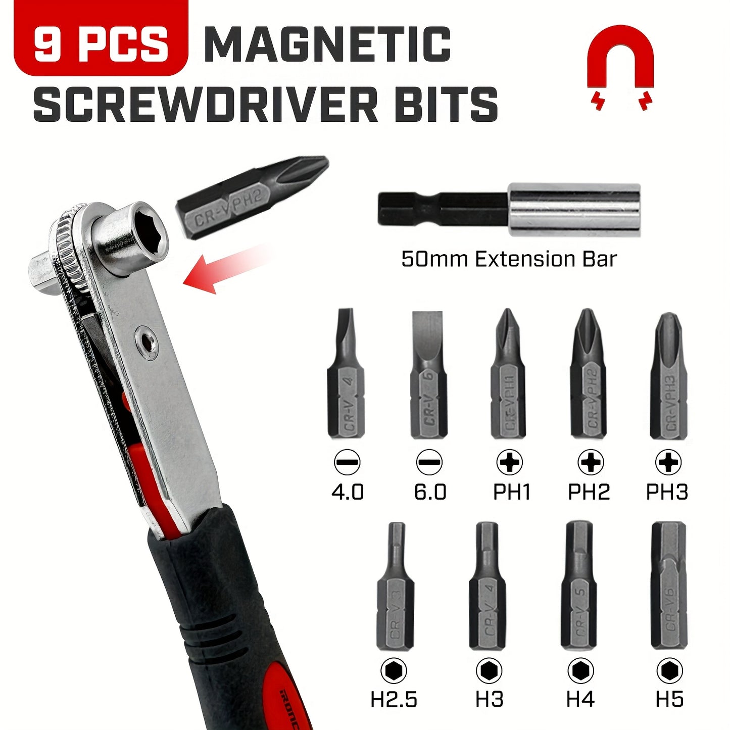 Ratchet Angle Screwdriver Set 10-in-1 & 16-in-1 – Magnetic Multi-Bit Right Angle Screwdriver for Tight Spaces, DIY, Bike Repair & Home Maintenance, Compact Flexible Tool Kit