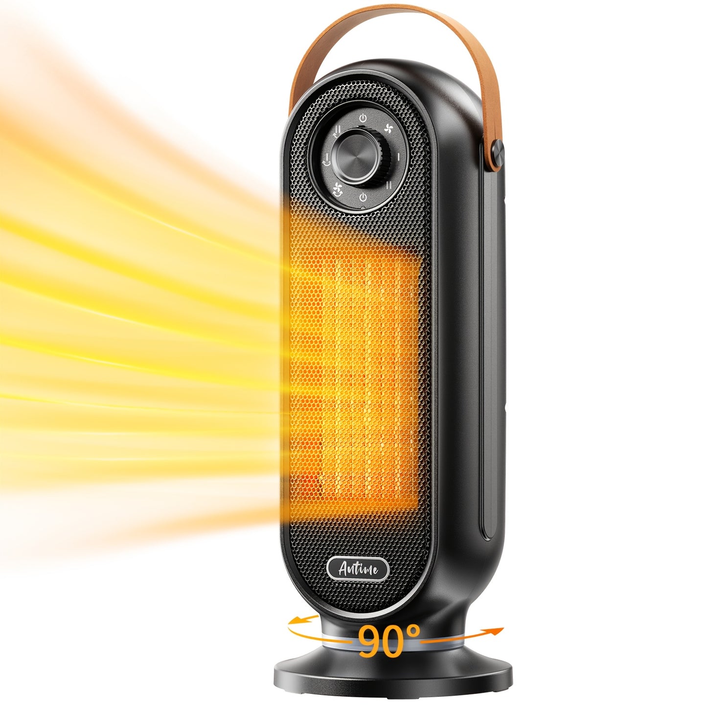 1500W Space Heater with Remote Control Digital Display Touch Button for Indoor Use, Electric Heater Portable Overheat Protection Small Space Heater, Perfect Heating Equipment for Christmas Party Warmth, for Room Home Office