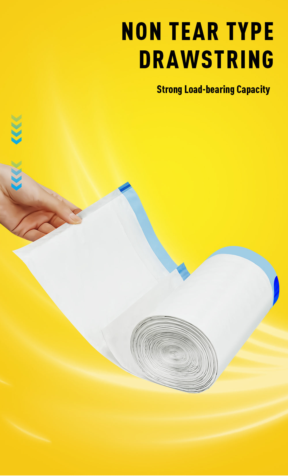 Boxed Disposable Non Tear Garbage Bag 150 Pieces 3 Rolls Puncture Tear Resistant Trash Bags, 13 Gallon Capacity, ODOR ELIMINATORTECHNOLOGY Kitchen Drawstring Garbage Bags Fresh Clean Scent With Lemon Mint Scent, 150 Count EASY TO USEDRAWSTRINGS MORE DURAB