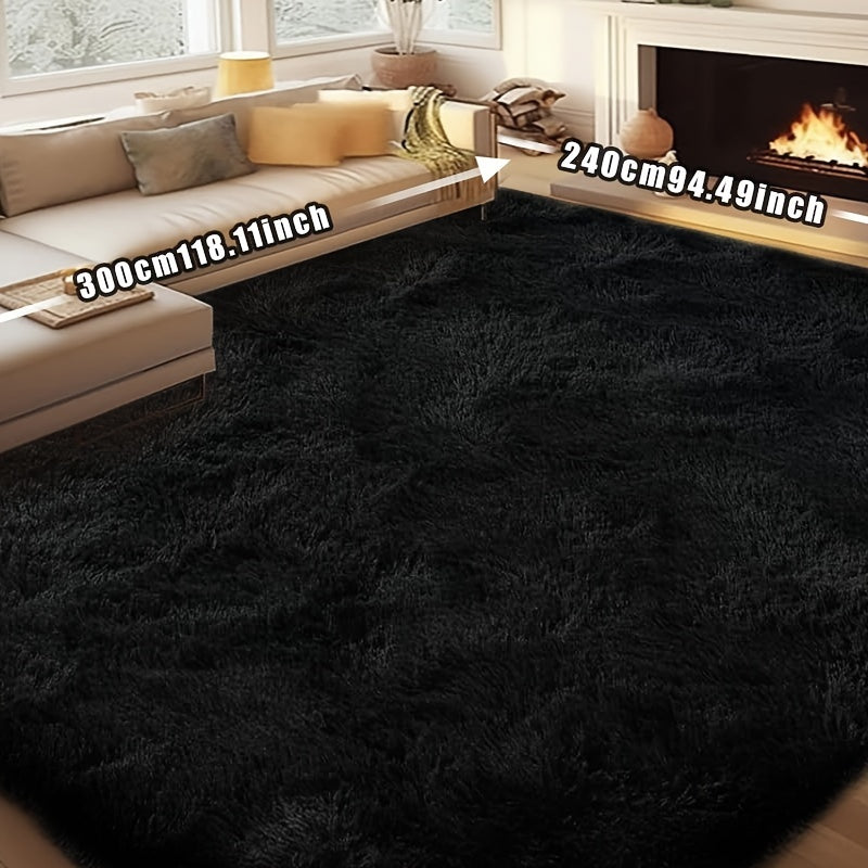 1 Tie Dye Plush Soft Indoor Area Rug, Modern Plush Carpet, Non-slip,, Suitable for Living Room And Bedroom Areas, Home Decor, Fluffy Carpet