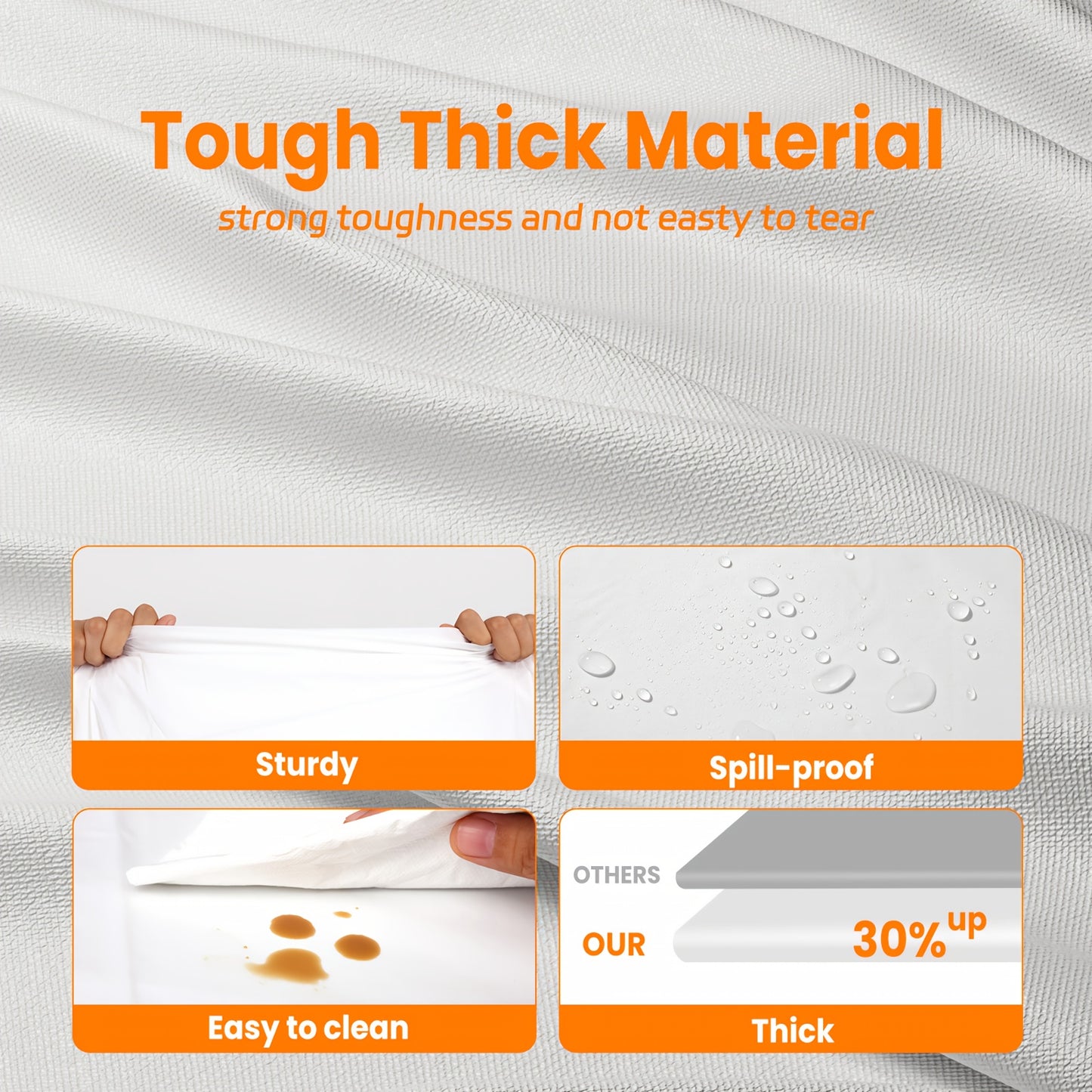 TOMNK Disposable Plastic Tablecloths 18/36 Pack, 54 X 108 Inch Table Cloths, Party, Picnic, Wedding, Decorative Tablecloths, Plastic Cover, Leakproof & Sturdy, White/Black