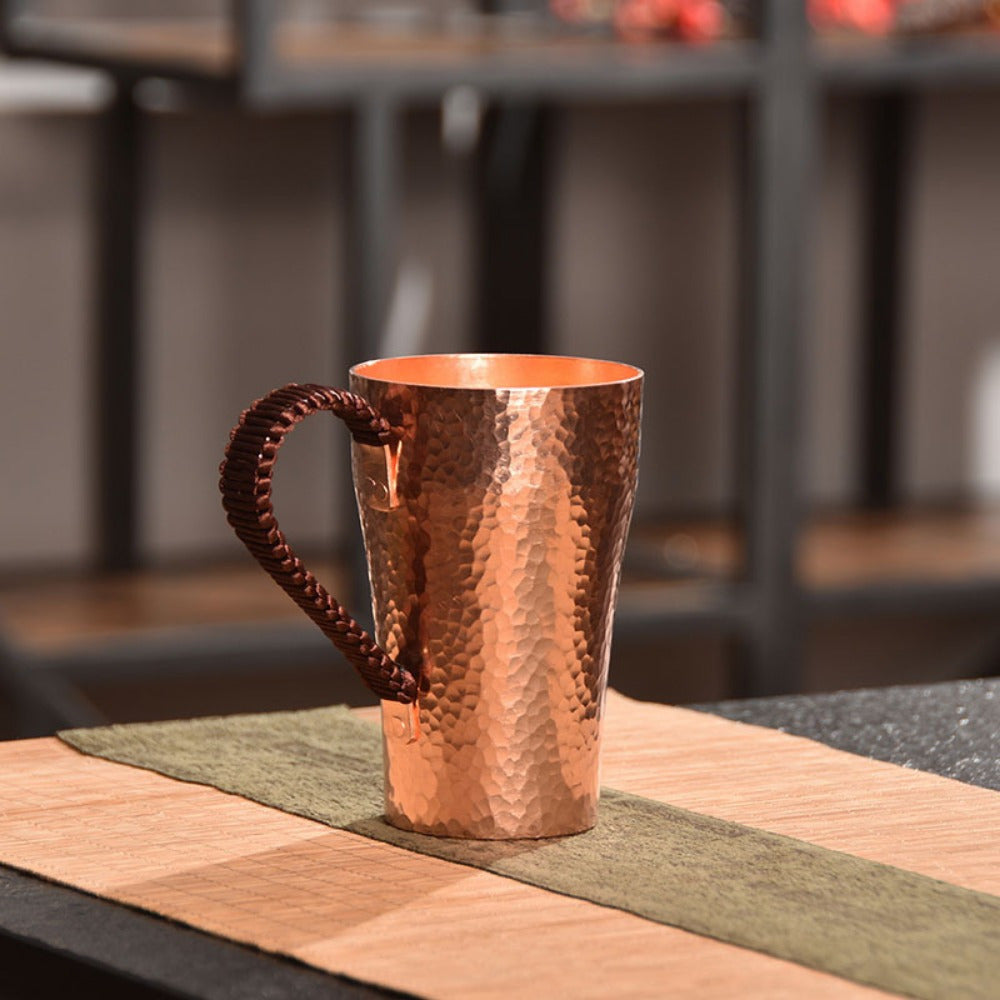 Single Copper Coffee Mug, Water Vessel, Copper Tea Mug, Versatile Tea Set, Handcrafted Copper Drinking Cup, Milk Drink Container