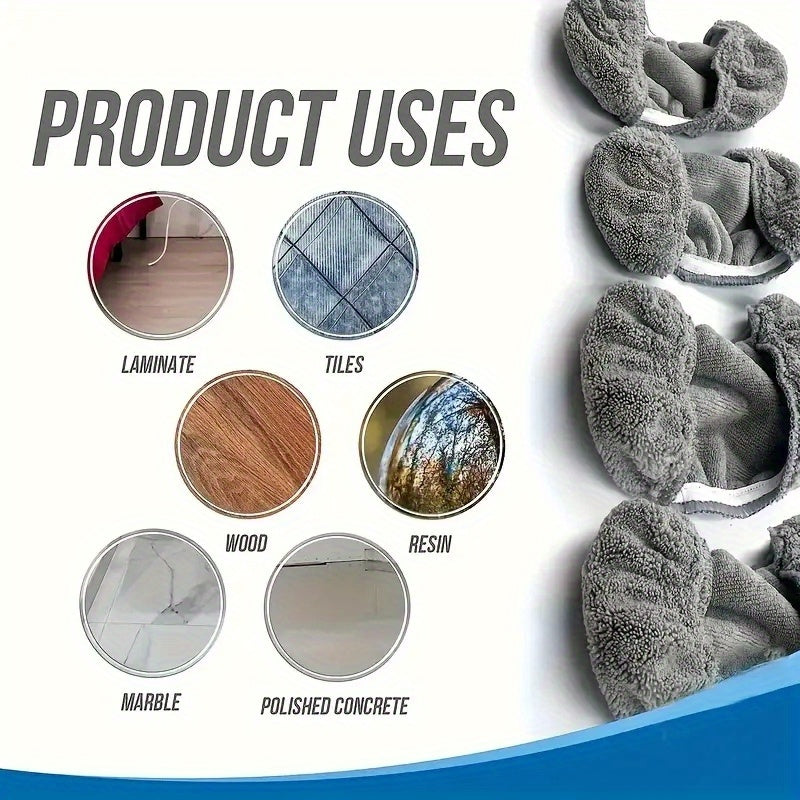 10 Pack Reusable Mop Pads Compatible With, Microfiber Mop Refill Pads Replacement Pads, Machine Washable Perfectly For All Floor Surfaces Cleaning, Suitable For Cleaning Bathrooms, Bedrooms, Living Rooms, And Kitchens