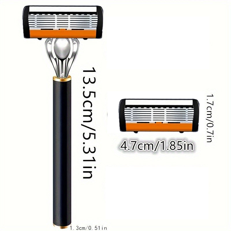 Safety Razor Set with Replacement Blades – Anti-Slip Metal Handle, Contour Fitting, Fully Washable Shaving Kit for Men | 24 or 36 Blades