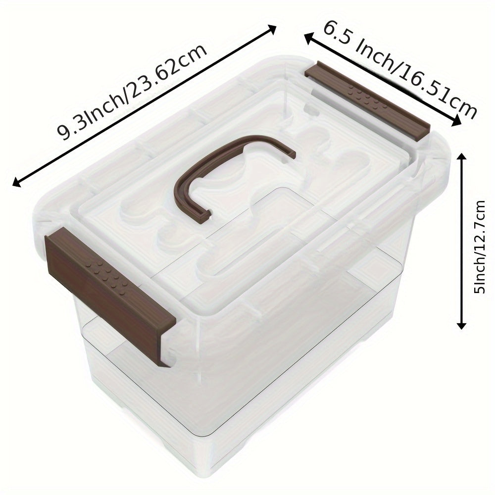6pcs Clear Plastic Storage Bins with Secure Latch & Handle Lids - 3.5Qt High Quality Organizing Containers, Durable Rectangular Design for Home, Office, Kitchen, Bathroom Organization, Bathroom Organizers Storage, Office Supplies, Stackable Containers, St