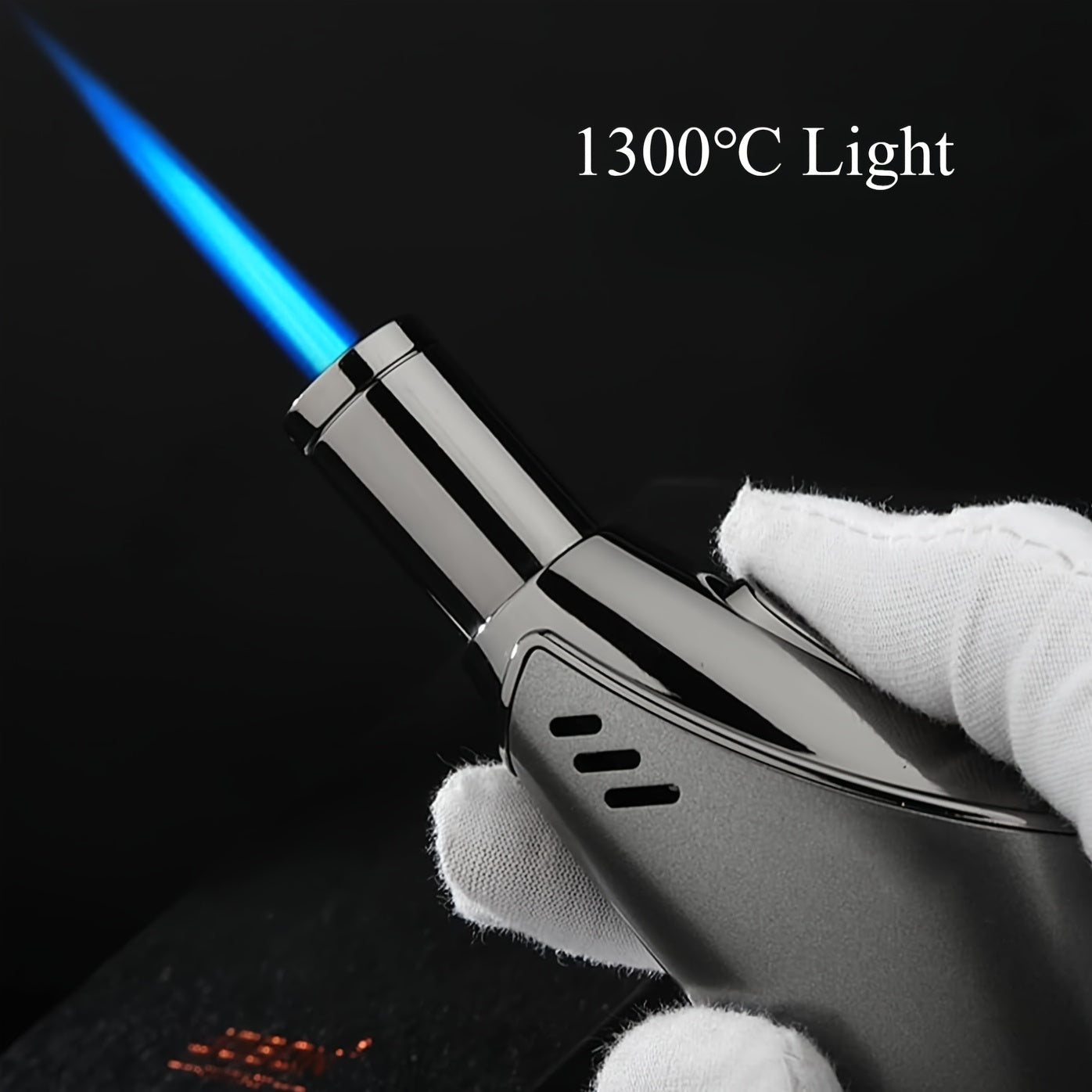 Torch Spray Gun Igniter with Punch And Safety Lock, Refillable Windproof Pocket Lighter, Suitable for Men'S Cool Gift, Windproof, High-Pressure, Direct, Can Ignite Charcoal, (Gas Not Included)