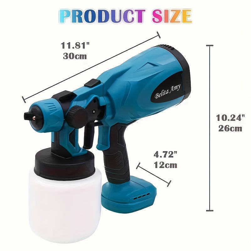 High Pressure Paint Sprayer Electric Airless HVLP Spray Gun, 3 Spray Patterns, Electric Paint Sprayer 27.05oz Container, Easy to Clean for House Painting, Furniture, Cabinets, Fence, Walls, Doors Home Car Repair DIY