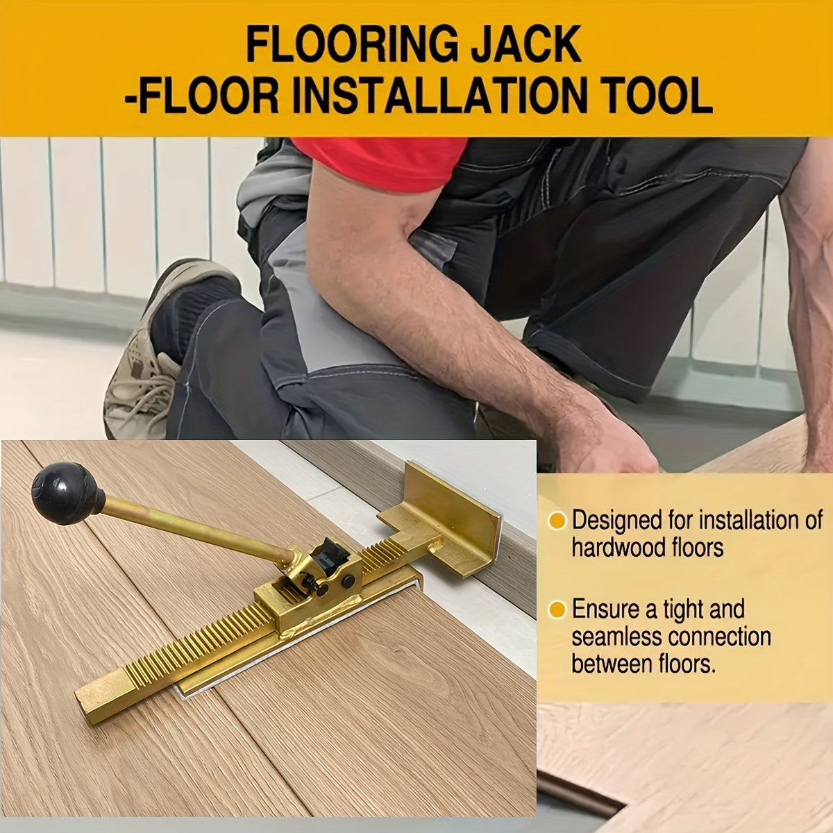 Professional Hardwood Flooring Jack And Positioning Tool for Straighten And Installing Hardwood Floors