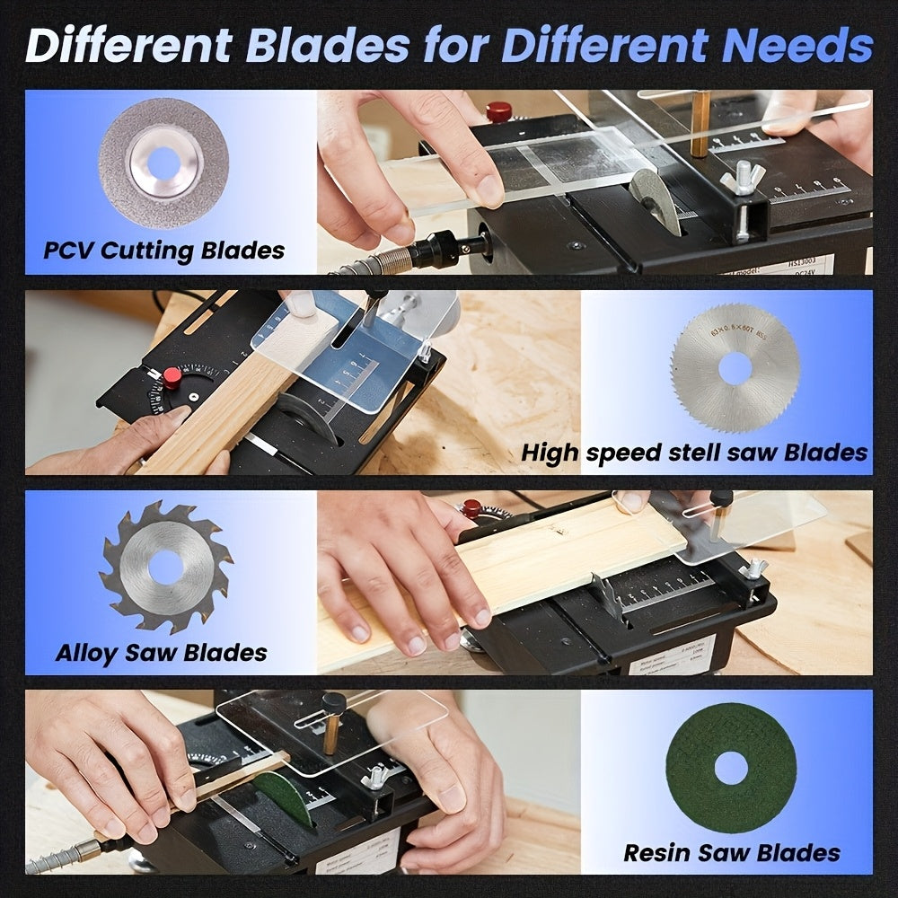 Sank Mini Table Saw, Multi-functional Portable, Sanding, Engraving, Drilling, All-in-One Machine, Precision Handmade Table Saw, 7 Levels Of Speed Adjustment, Birthday Christmas Gifts for Father Husband Men Over 50