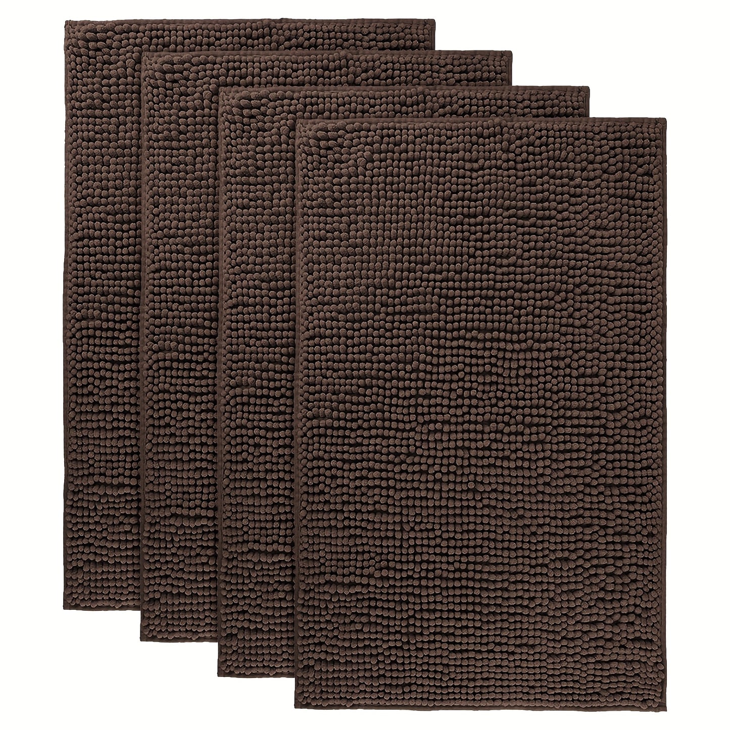 Chenille Bathroom Rug Extra Soft Absorbent Bath Mats for Bathroom Floor, Water Absorbent, Machine Washable