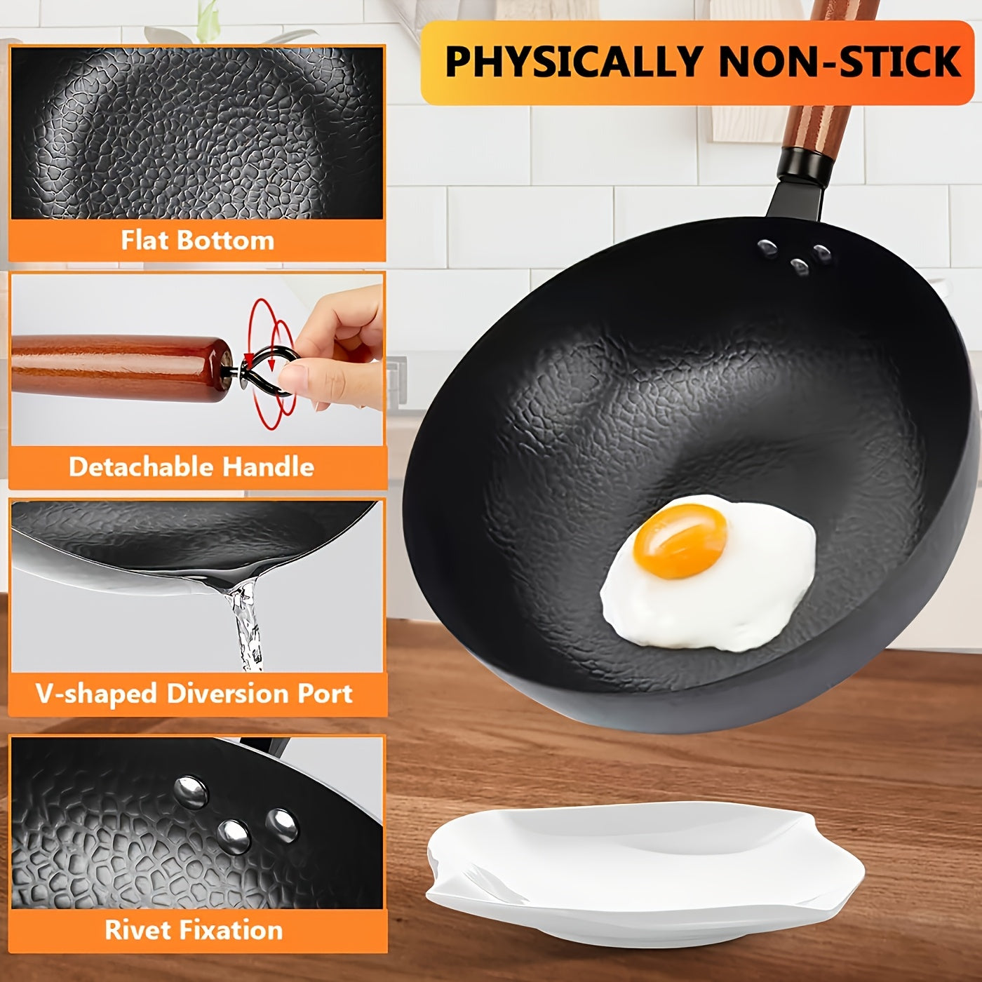 14pcs Set, Cast Iron Cookware Frying Pan 12.6 Inch With 13 Cookware Accessories, Frying Pan Flat Bottomed Wok Suitable For All Stoves, Kitchen Utensils, Kitchen Tools, Kitchen Accessories, Kitchen Supplies Camping
