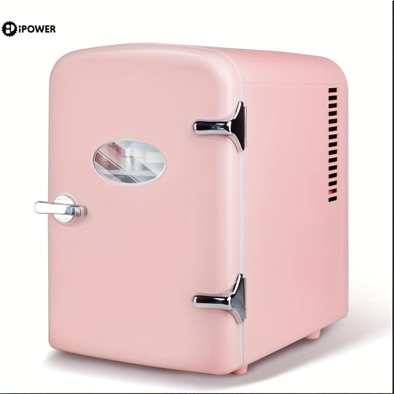 9 Can Mini Observation, Portable Cooler & Warmer, Compact Fridge for Skincare, Beverage, 1.59gal with Window, 1.59gal Compact Mini Fridge: Cooling & Heating Function for Versatile Use And with Cooling And Heating Capabilities - Ideal for Any Space