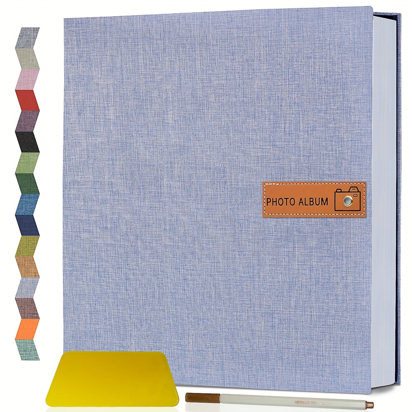 1pc Large Photo Album Self Adhesive 4x6 5x7 8x10 Scrapbook Album Picture Book, Gifts For Mom, Family Baby And Wedding, With Metal Pen And Plastic Board Photo Album Book Valentines Day Gifts Mother'S Day Gift