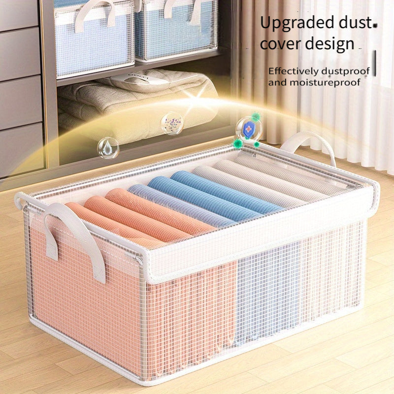 4/1pc, Waterproof Steel Frame Storage Boxes, Practical Storage Boxes, Suitable for Daily Storage, Household Sundries Storage And Clothing Storage, An Excellent Helper for Saving Space.
