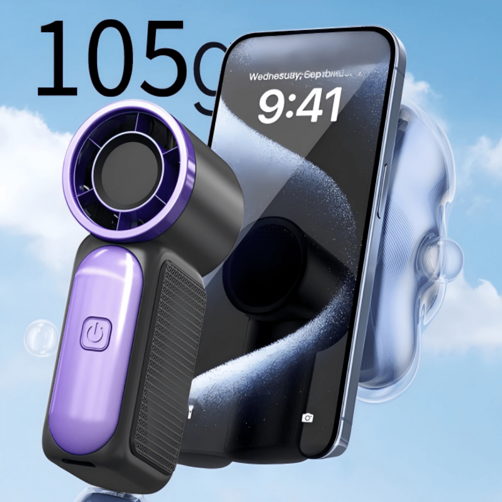 2026 New High-Speed Mini Handheld Small Fan, 100-Speed Small Wind Cannon USB Charging Battery Life Turbine Portable Outdoor Fan, Mini Portable Outdoor Cooling Artifact