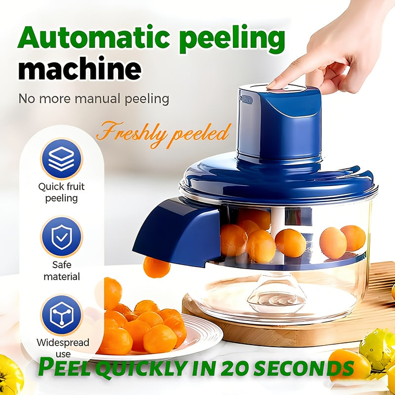 Multifunctional Fruit Peeler, Rapid Peeling, 10-20 Seconds for Quick Peeling, Electric Peeler for Grapes, Garlic And Cherry Tomatoes, Specially Designed for Small Fruits And Vegetables, High-Efficiency Kitchen Electric for Home Cooking