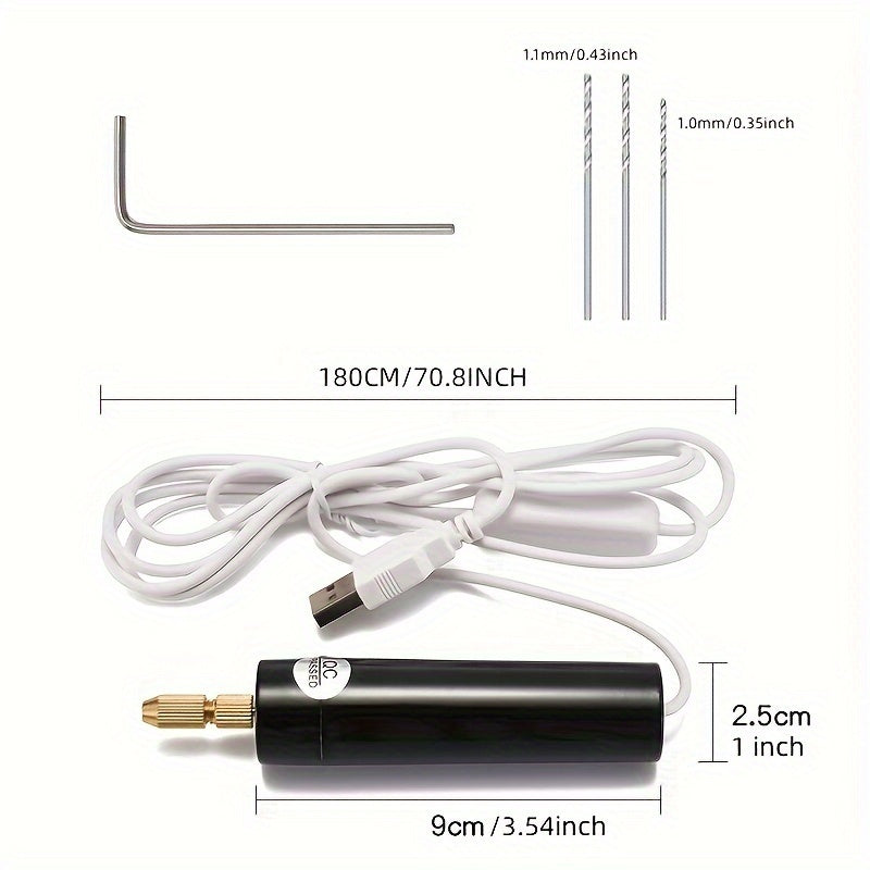 Mini Electric Drills Portable Handheld Micro USB Drill 5V for Jewelry Making Wood Craft for Metal Wood Jewelry Tools