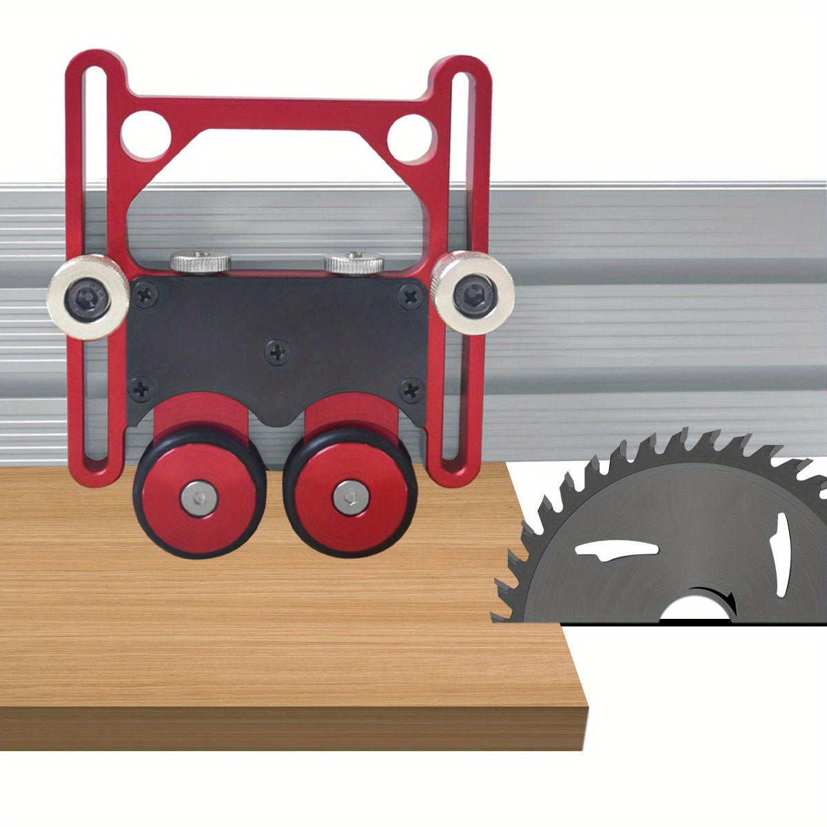 Enhanced Feather Boards with Elastic One-Way Wheels, Designed for Safe Feeding of Clear-Cut Stock on Router And Table Saws
