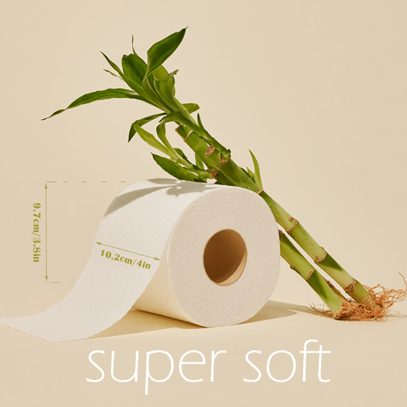 Bamboo Toilet Paper 24 Rolls 3-Ply 300 Sheets Per Roll Tree-Free Hypoallergenic Septic Safe Flushable Soft Strong Fragrance-Free BPA-Free Eco-Friendly Bathroom Tissue RV Travel Home Use