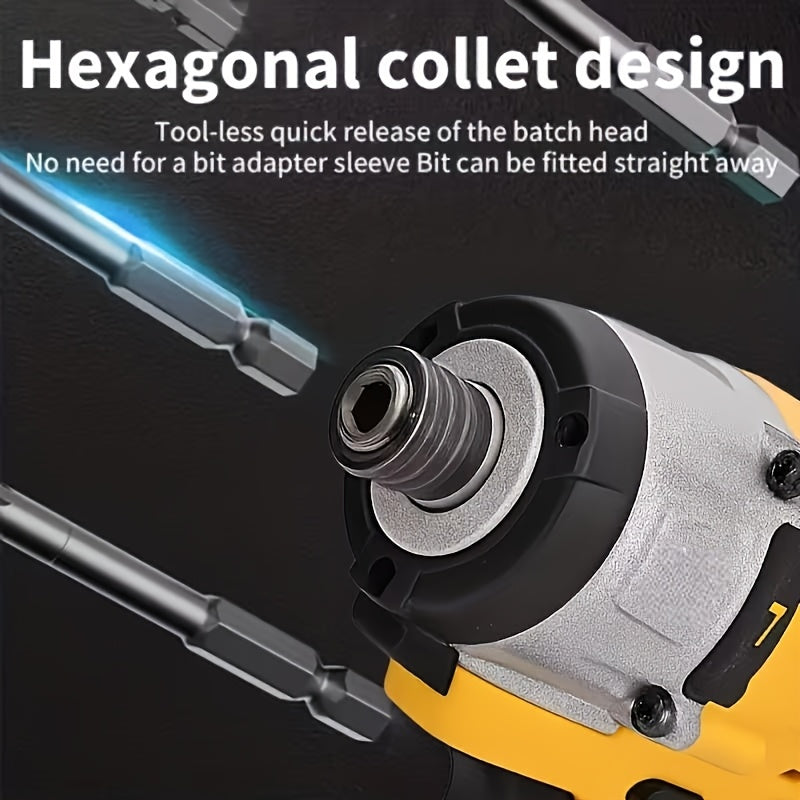 ELECMAPS1/4 Impact Screwdriver, Compatible with Dewalt 20V Battery, 0-2800 RPM, Equipped with Operation Indicator Light, Ideal for Home, Household, And Appliance Repairs (Tool Solely, Battery Not Included), Perfect Gift for Men