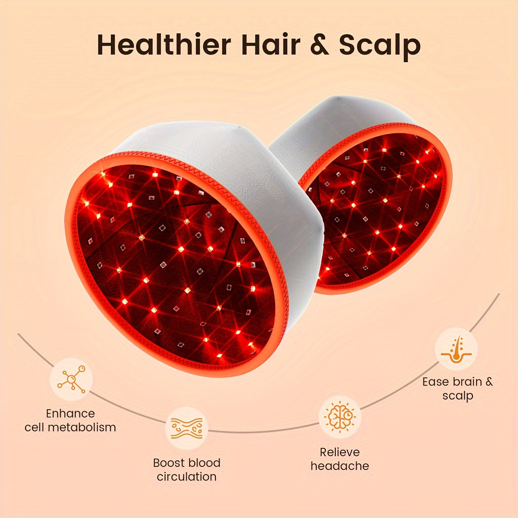 1pc Red Light Therapy Cap Led Infrared Lamp Devices Light Panel Detachable Red Light Therapy Cap Relax Brain Treatment Insomnia Head Pain Relief Hat 101 LEDs