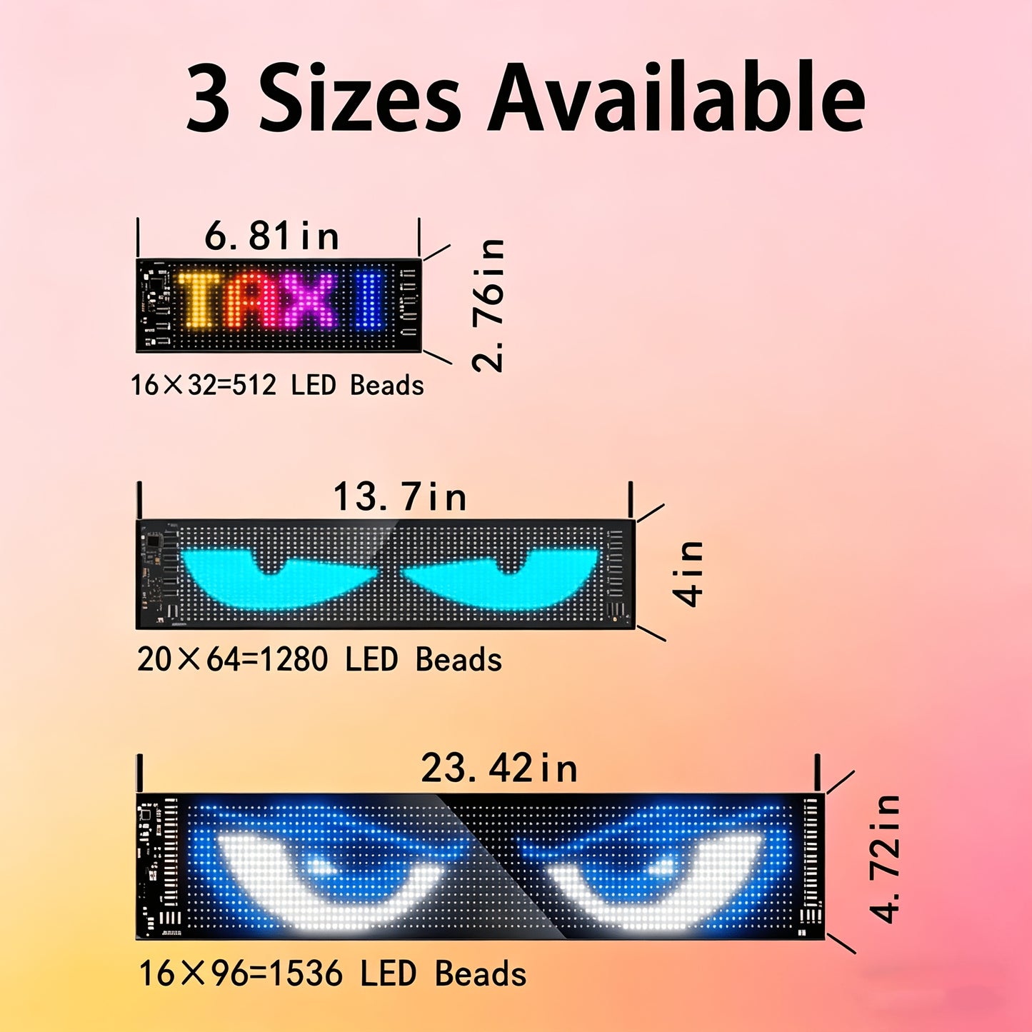 LED Signs, Pre-made Animated And Editable Text LED Display Signs, APP Controlled Scrolling LED Signs, Graffiti Flexible LED Matrix Panels For Home Decoration, Parties, Birthdays, All Kinds Of Holidays, Father'S Day Gift