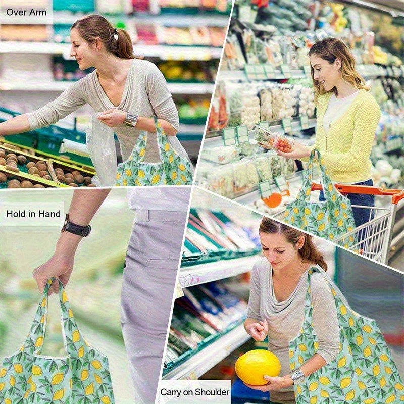 Set of 8 Extra Large Reusable Shopping Bags - 50 lb Capacity, Foldable with Zipper, Lightweight Non-Woven, Leak-Proof and Machine Washable - Floral, Animal and Solid Patterns - Grocery, Beach, Picnic, Reusable Shopping Bags, Picnic Essentials, Vibran