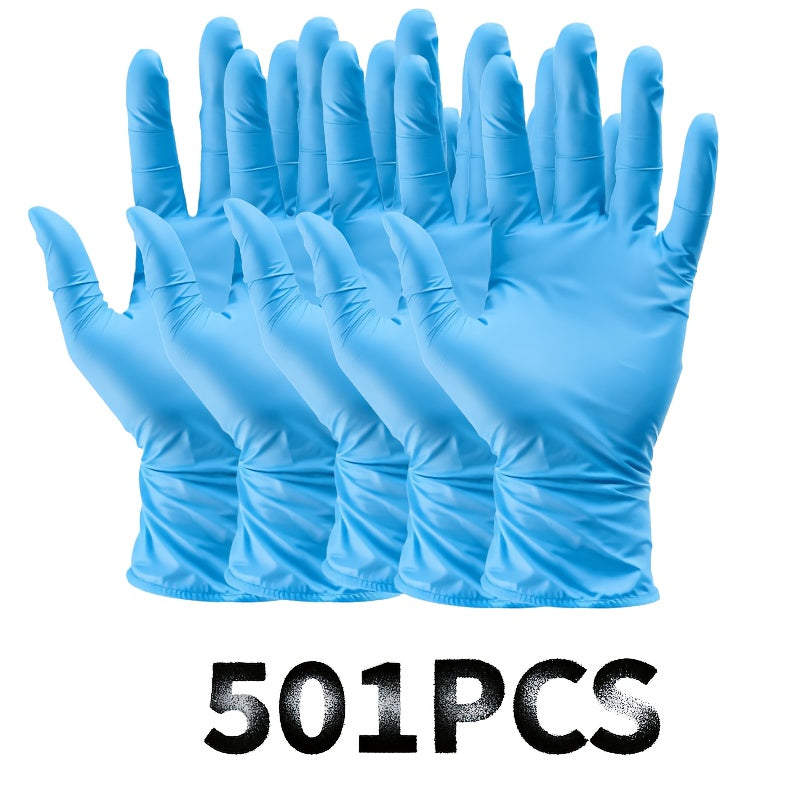 1000/501/201/101pcs Pack, Blue Nitrile Disposable Gloves, 5.5mil Thickness, Elastic Fit, Chemical-resistant, -free, Designed for Maintenance Teams, Suitable for Household Cleaning, Tattooing, Painting, Car Washing, Etc
