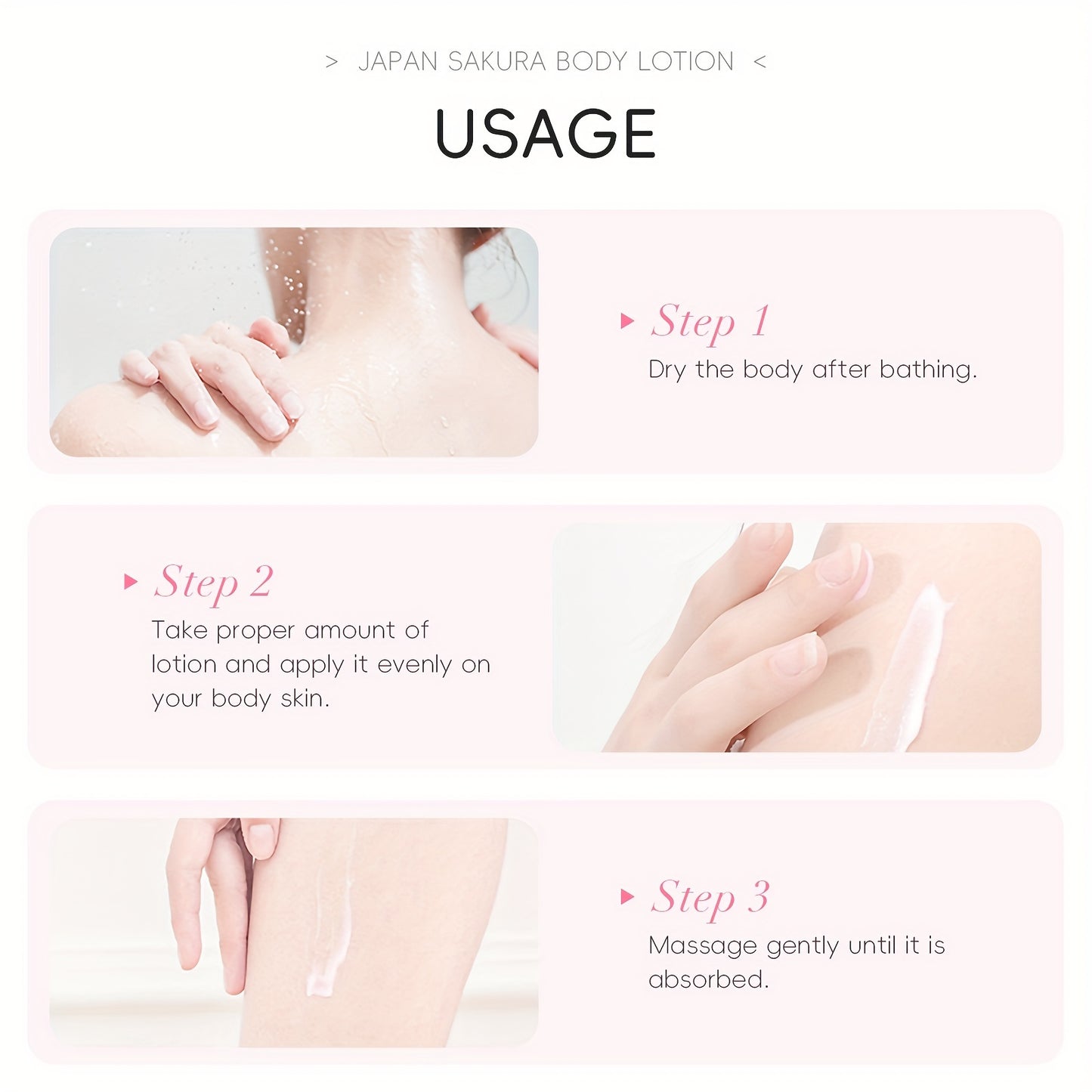 LAIKOU Sakura Radiant Body Lotion 7. 05oz - Hydrating & Cream for Dry, Cracked with Vitamin C & Shea Butter