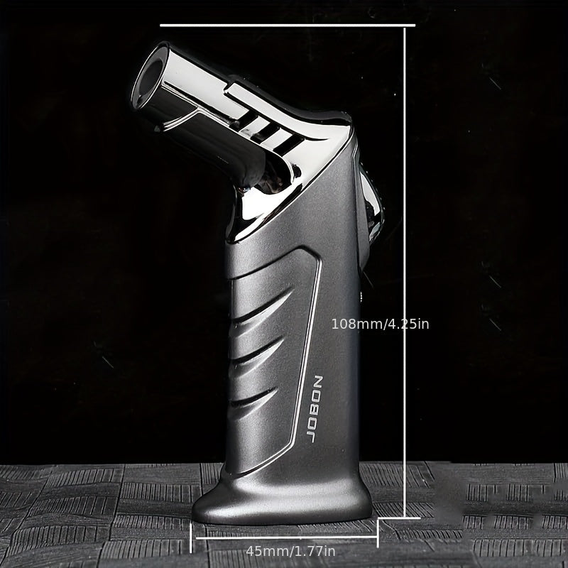 Jobon Butane Torch Lighter, Gift Box Packaging - For Kitchen, Bbq, Camping & Outdoor Use | Ideal Gift For Men & Holidays | Child Safety Lock & Adjustable Flame Control | Lightweight & Simple Design (Gas Not Included)