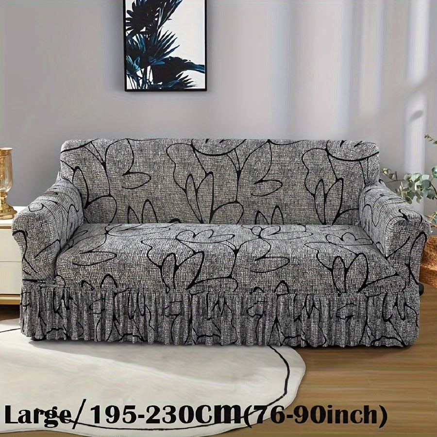 1pc Elastic Printed Sofa Slippers Skirt Sofa Cover Sofa Cover Four Seasons Universal Furniture Protective Cover Bedroom Office Living Room Home Decoration