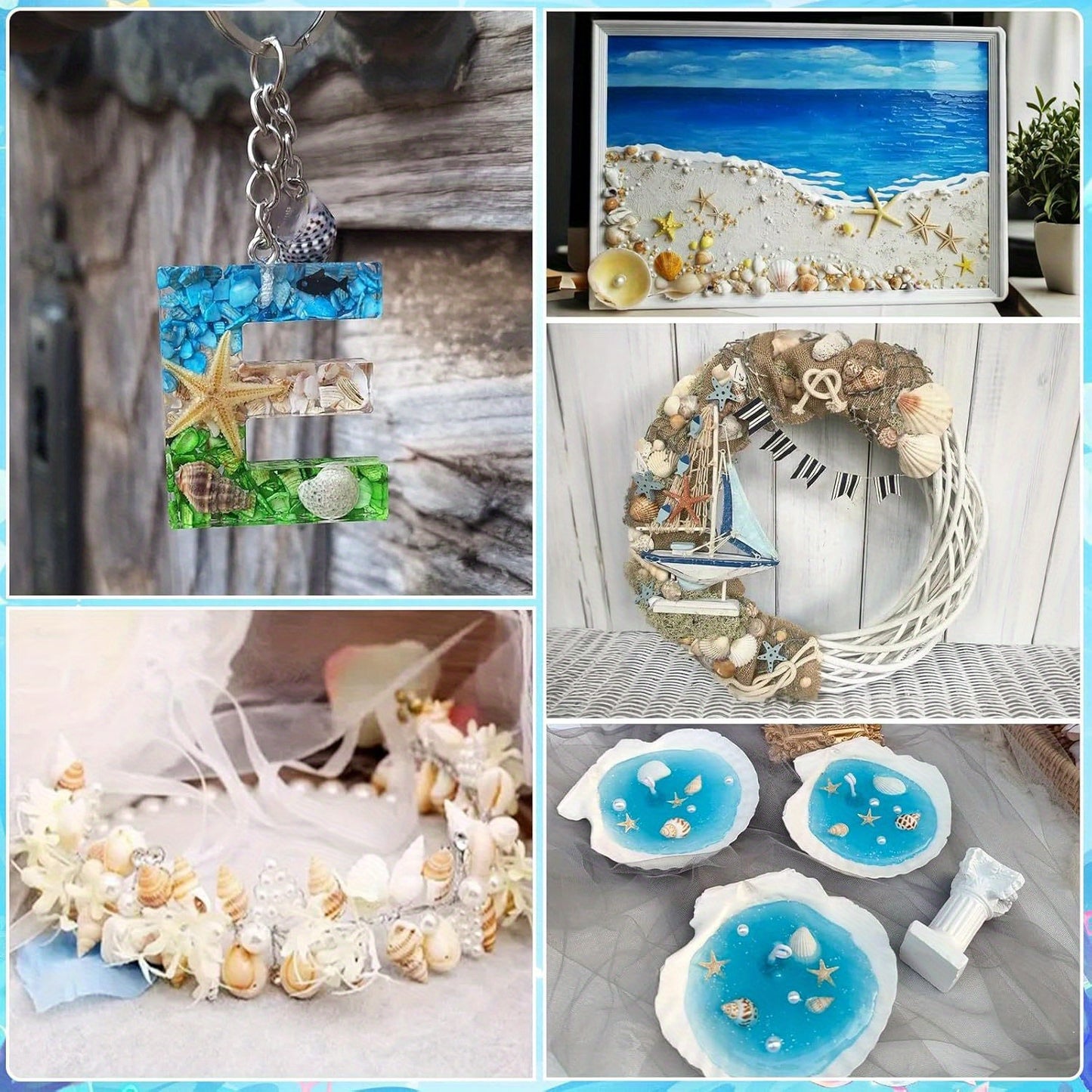 Tiny Seashells Starfish Bulk Set Beach Decor Crafts Vase Filler