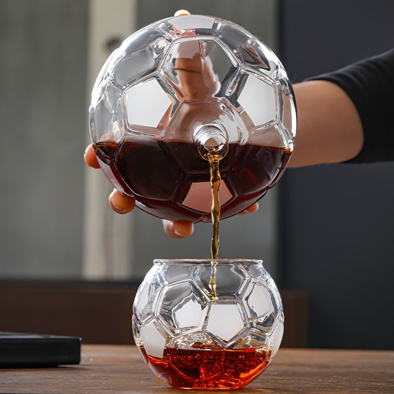 A Set Of Football Shaped Whiskey Awakeners With 4 Cups, 30 Ounces - A Unique Birthday Gift For Men, Valentine'S Day Gift For Men, Gift For Men'S Fathers, Creative Ornament, Innovative Pouring Device, Cold Drink Machine For Home Bars, Christmas Gift