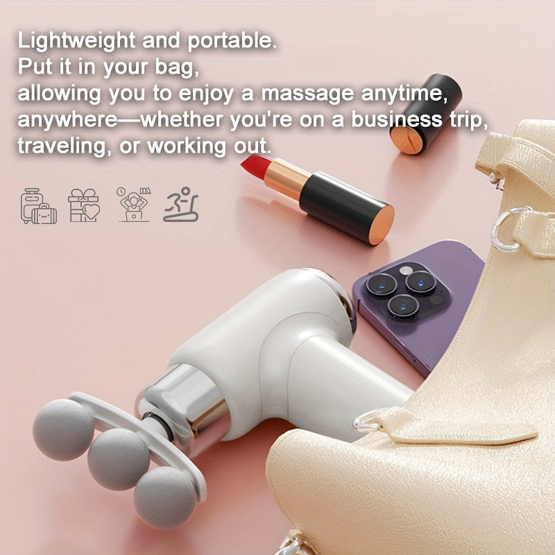 Massage Gun Deep Tissue Percussion Massager Handheld Electric Body Massager with 9 Attachments USB Rechargeable for Men Women Muscle Recovery Fitness Post-Workout