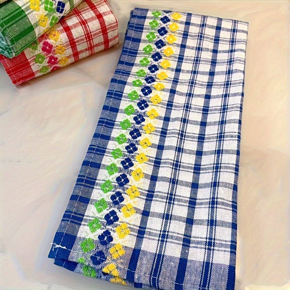 4pcs 18X28-Inch Extra Large High Quality Absorbent Kitchen Towels-Super Soft and Quick Drying Dish Towel for Washing, Countertop-Decorative Stripes Tea Towel, Suitable for Farmhouse and Modern Kitchens (Machine Washable)