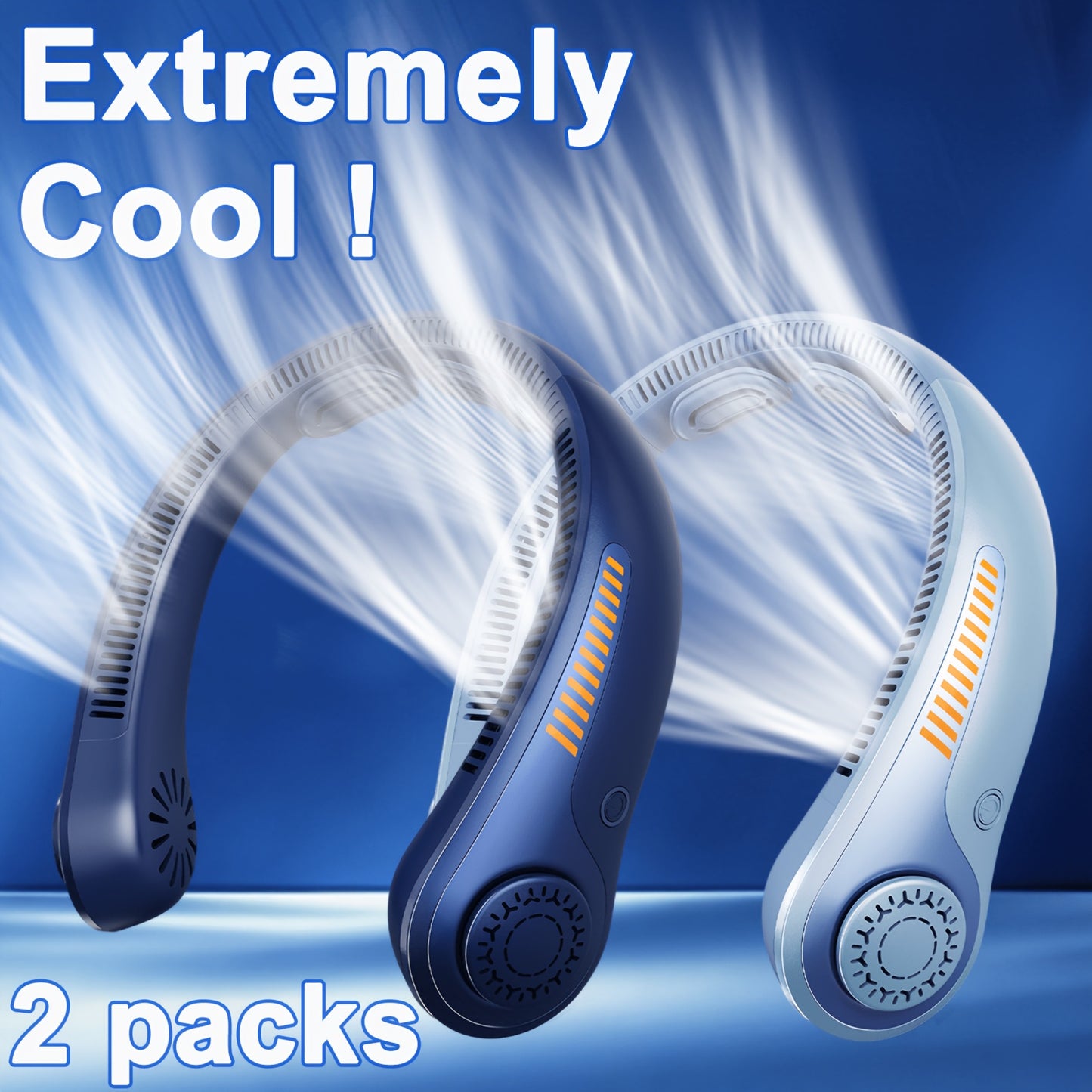 Bladeless Neck Fan USB Rechargeable | 5-Speed Quiet Portable Personal Cooling Fan for Office, Travel & Outdoor Use – Hands-Free Wearable Design, Long Battery Life, Multiple Colors