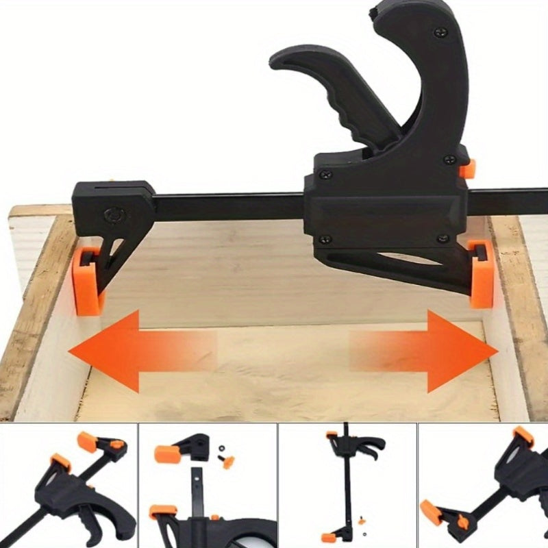 4/8pcs Woodworking Quick Clamp, Ratcheting Clamp with Double Orange Trigger Handle, Metal Construction, Suitable for Crafting And Wood Glue, Suitable for Projects And Wood Strip Work, Woodworking Clamps