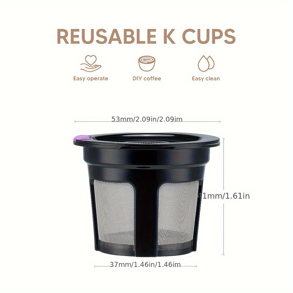 Reusable K-Cup Coffee Pods for Keurig 1.0 & 2.0, Refillable K-Cup Filters Universal Fit, Eco-Friendly Reusable Coffee Pod Filters, 6 Colors, Use Any Ground Coffee