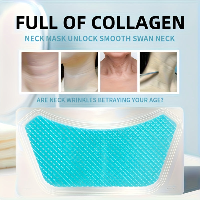 5pcs Bio Collagen Neck Lift Mask Patch, Moisturizing & Brightening Gel, Easily Absorbed, The Appearance Of Wrinkles, Aging And Sagging Light Beige, Make Light Beige Look Smoother And Firmer, Make Light Beige Younger-looking, Neck Mask, Skincare