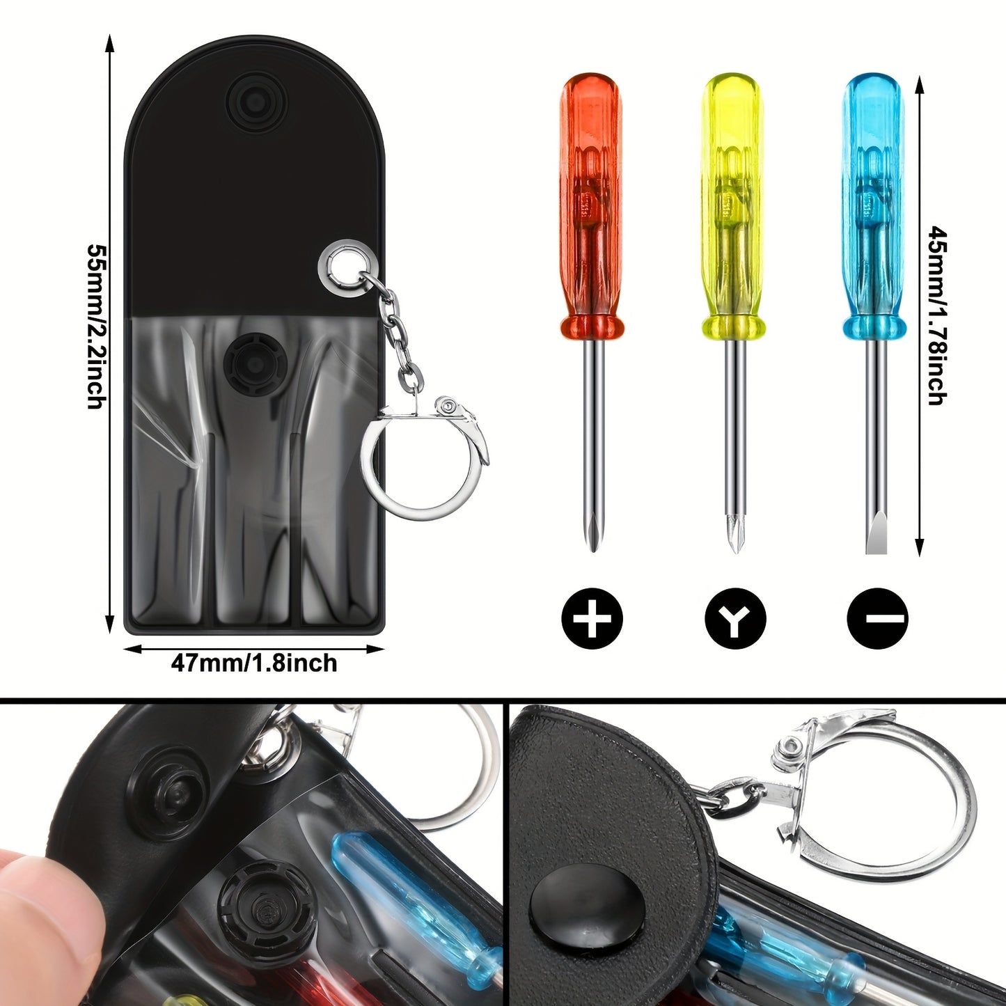 96pcs Bulk Mini Tape Measure & Screwdriver Keychain Tool Set with Mini Measuring Tape & Compact Screwdriver Suitable for Adult Men, Party Favors, Father' Gifts, DIY, Emergency Tool Kit