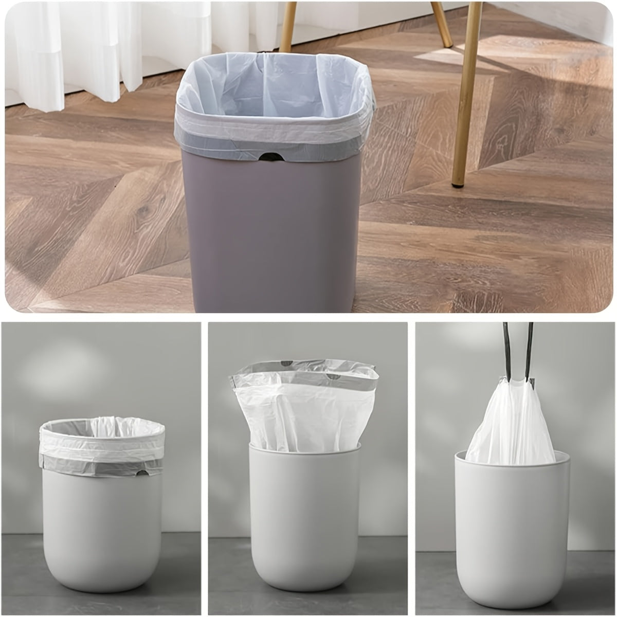 100/200-Pack/ 4/8 Rolls Heavy Duty 13 Gal Drawstring Trash Bags - Leak-Proof Commercial-Grade Garbage Liners for Restaurants, Offices & High-Traffic Areas - Extra Thick Tear-Resistant Design